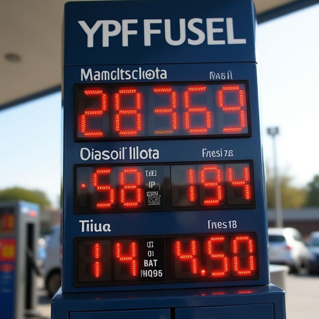 Precios de combustibles YPF