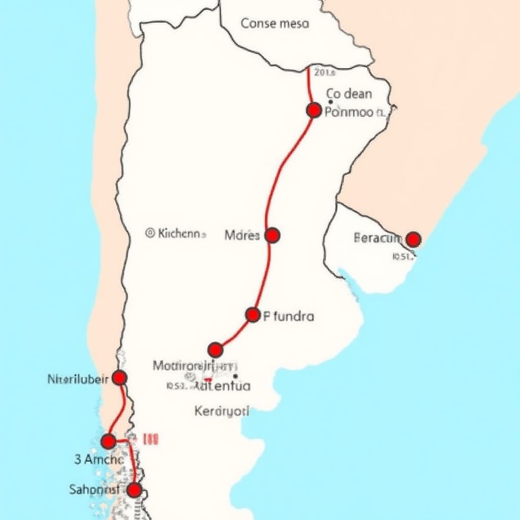 Mapa de estaciones YPF en Argentina